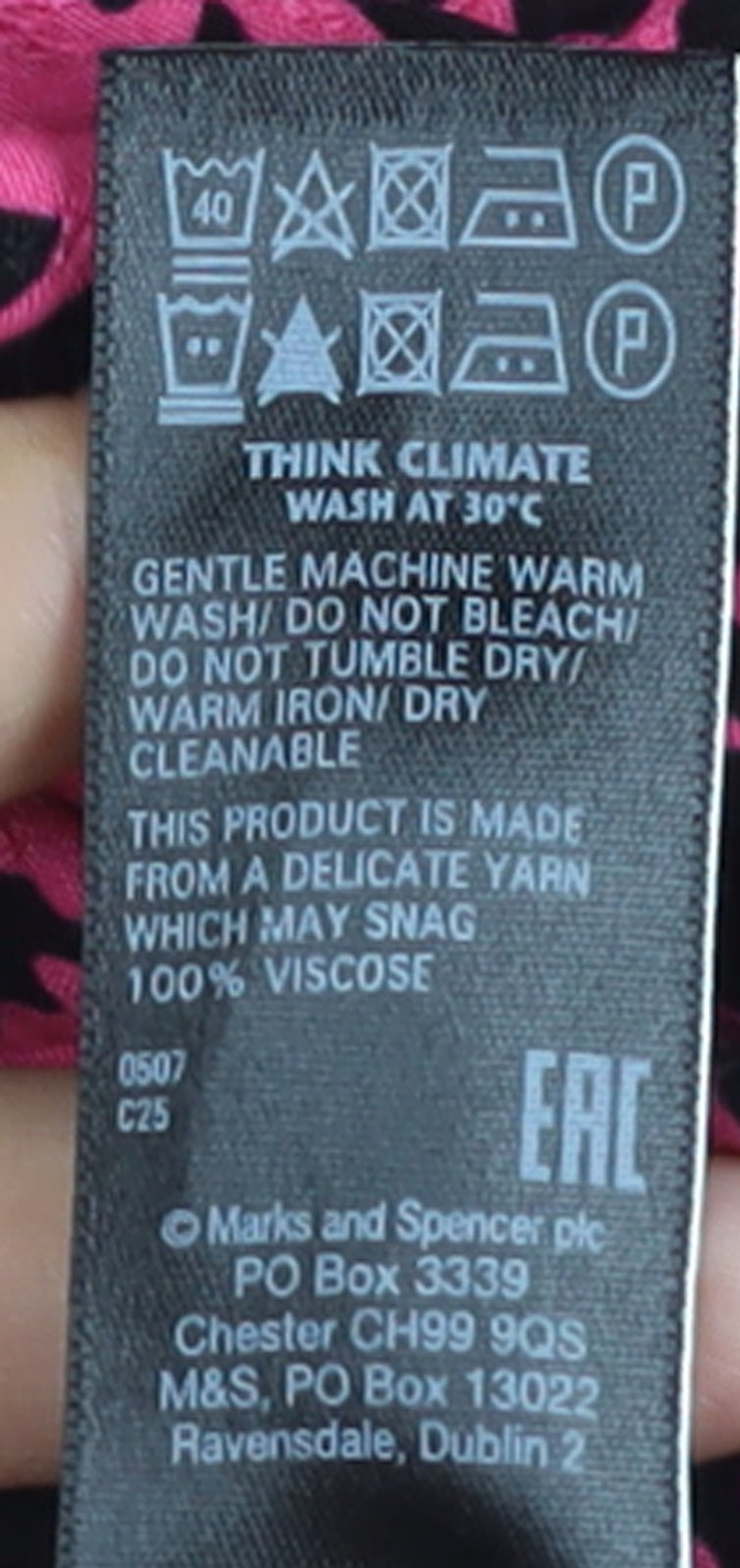 Marks and Spencer Women’s Pink Floral A-Line Dress Size 10