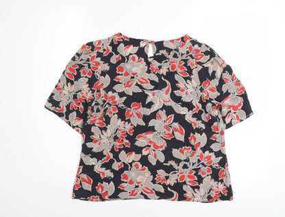Somerset by Alice Temperley Womens Multicoloured Silk Floral Blouse Size 12