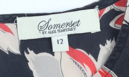 Somerset by Alice Temperley Womens Multicoloured Silk Floral Blouse Size 12