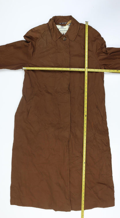 Aquascutum Women’s Brown Long Cotton Trench Coat UK Regular Fit Size 16