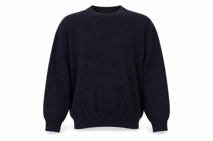 Jaeger Men's Blue Wool Blend Crew Neck Pullover Jumper Medium