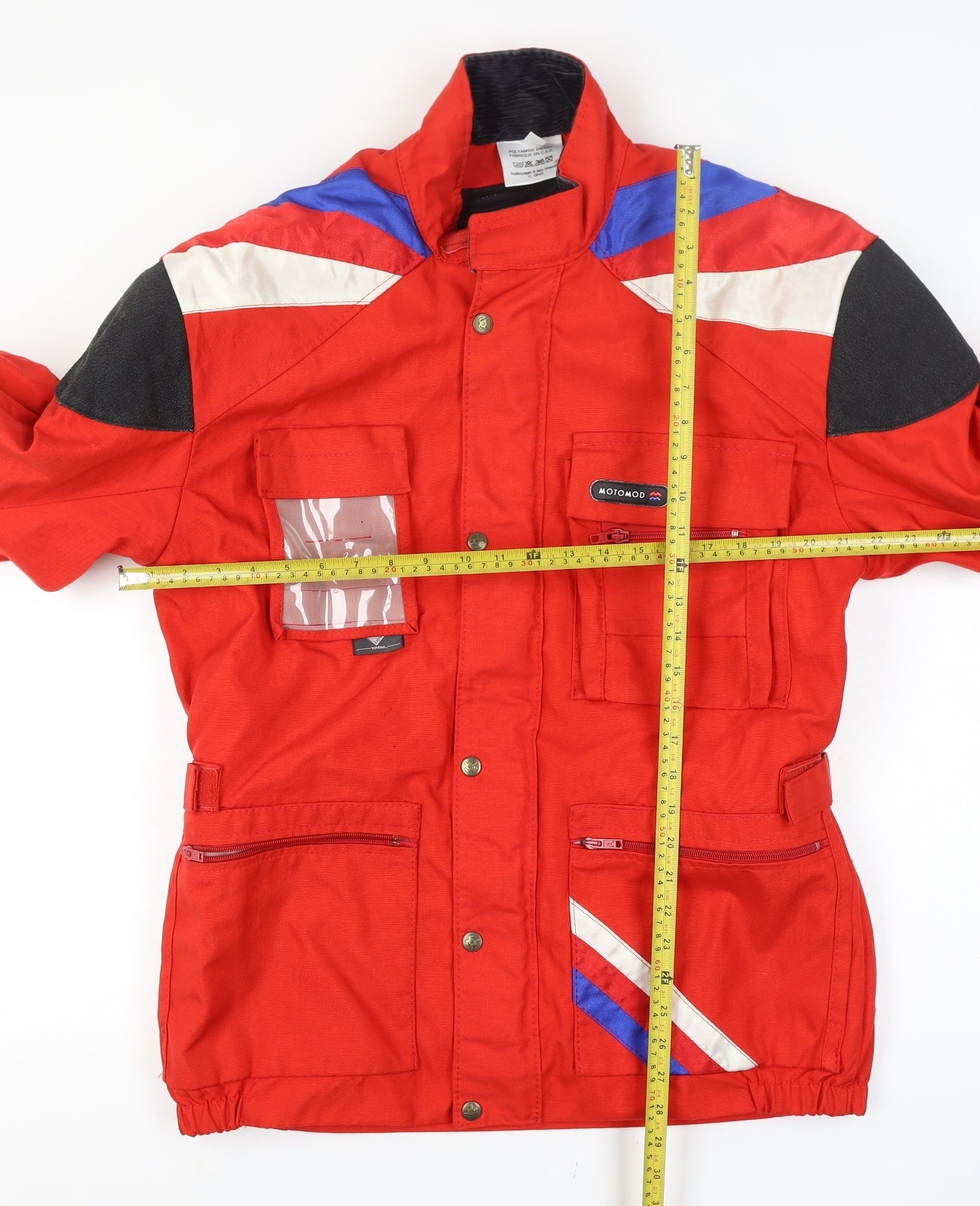 Motomod Men’s Red Waterproof Motorcycle Jacket Size L Polyamide