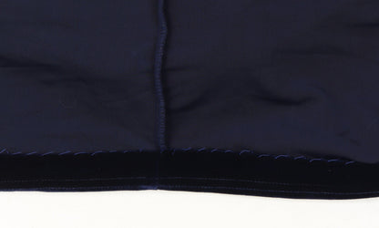 Jessica Petites Blue Velvet Beaded Sleeveless Knee Length Sheath Dress Size 16