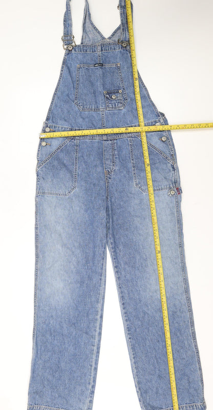 Unionbay Women Blue Denim Dungaree Jumpsuit Large 100% Cotton