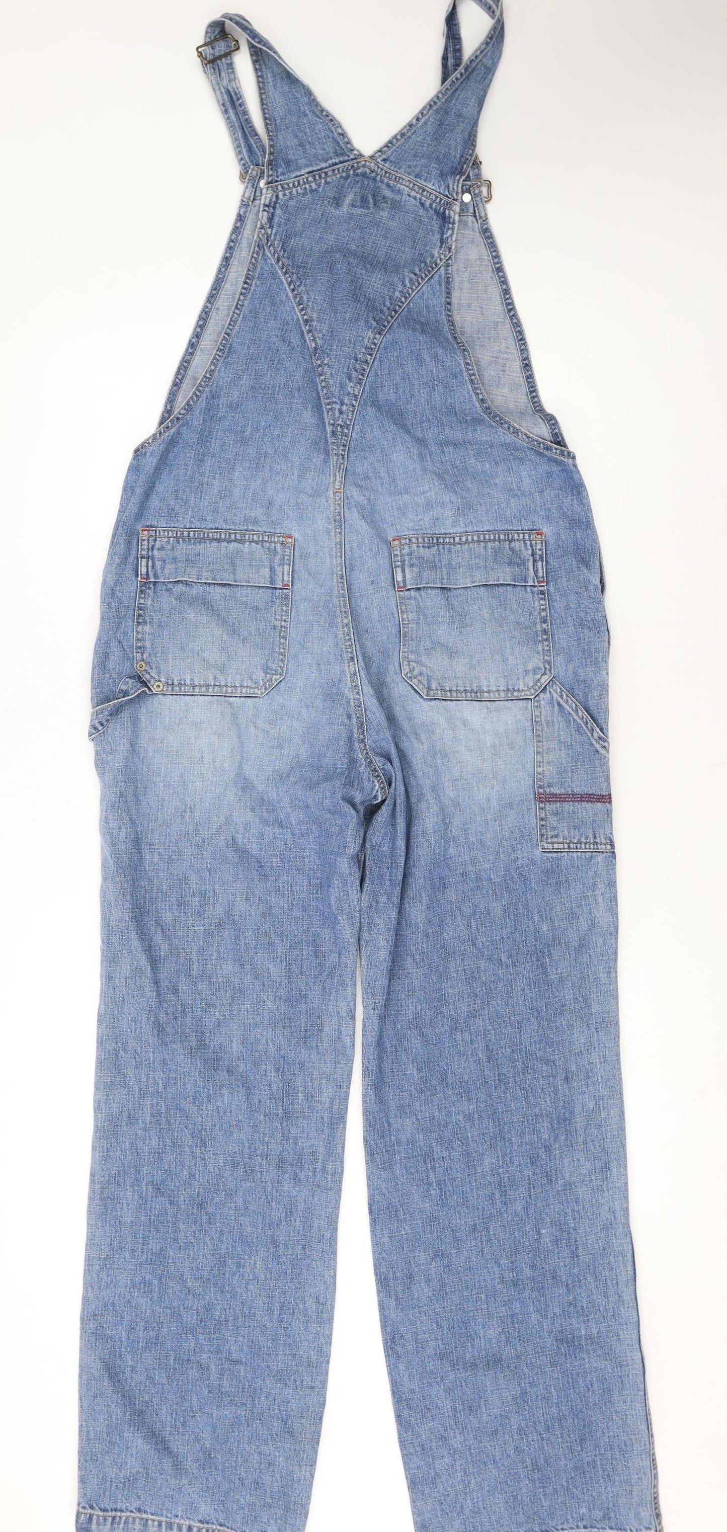 Unionbay Women Blue Denim Dungaree Jumpsuit Large 100% Cotton