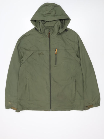Sapulas Men’s Green XL Hooded Windbreaker Jacket Outdoor Hiking Coat