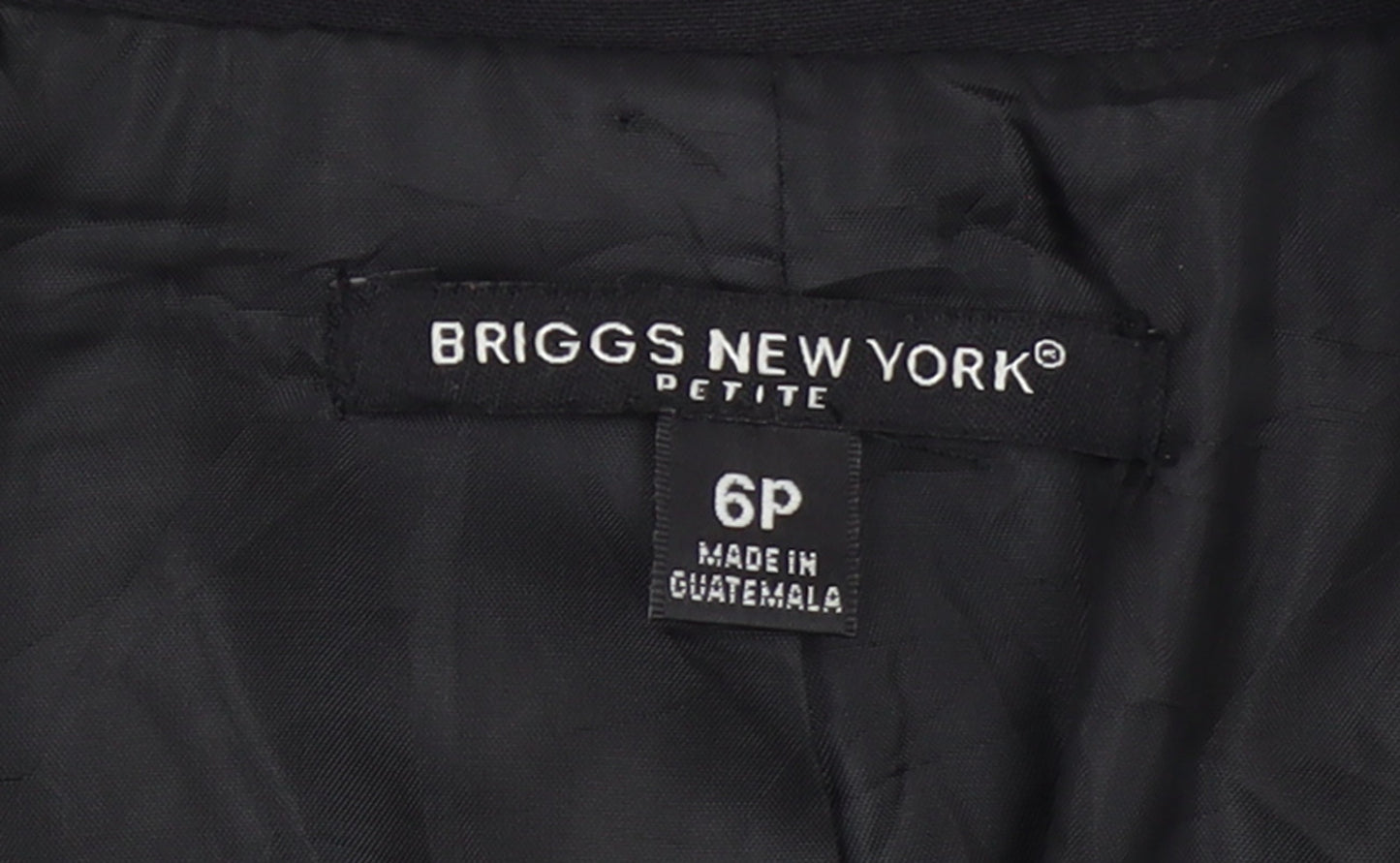 Briggs New York Women’s Black Petite Size 10 Single-Breasted Blazer