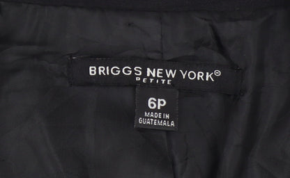 Briggs New York Women’s Black Petite Size 10 Single-Breasted Blazer