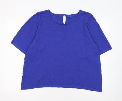 Next Women's Blue Knit Pullover Jumper Size 22