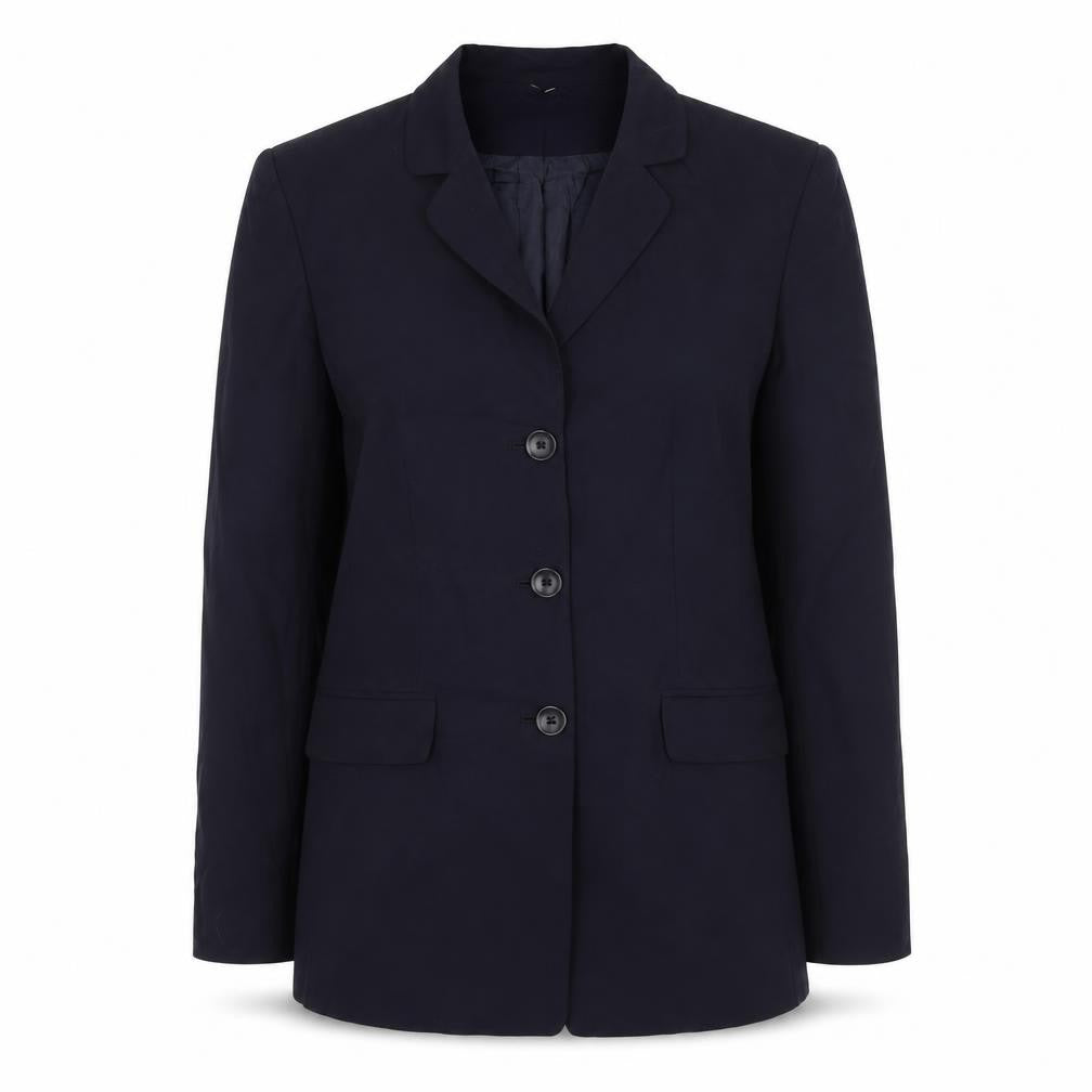 Ann Taylor Women's Navy Blue Wool Blend Blazer Size 14 Single-Breasted