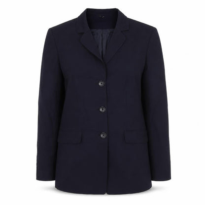 Ann Taylor Women's Navy Blue Wool Blend Blazer Size 14 Single-Breasted