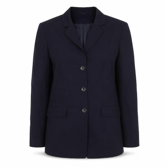 Ann Taylor Women's Navy Blue Wool Blend Blazer Size 14 Single-Breasted