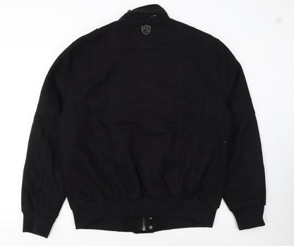 President Stone & Company Men’s Black Wool Blend Bomber Jacket M