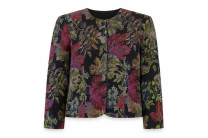 Linda Lundström Women's Multicoloured Floral Jacquard Suit Jacket Size 10