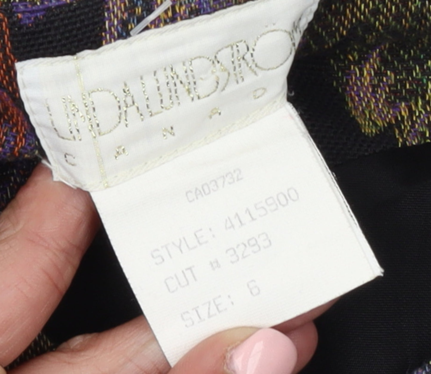 Linda Lundström Women's Multicoloured Floral Jacquard Suit Jacket Size 10