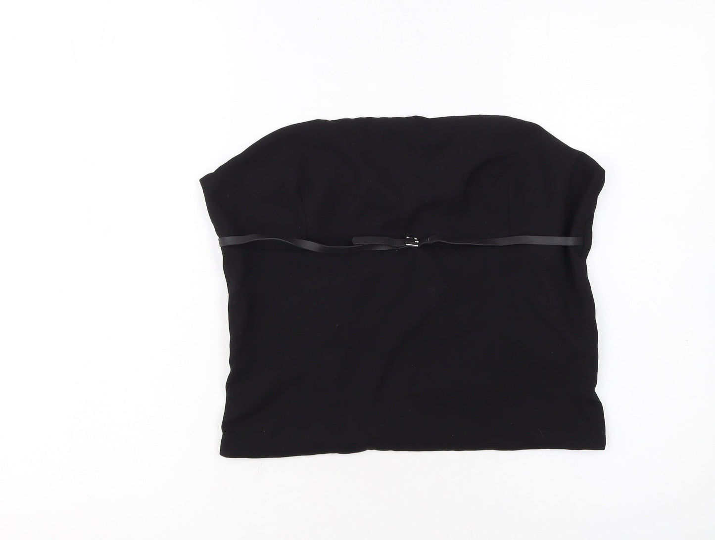 Zara Women Black Strapless Camisole Top Size 16 Slim Fit