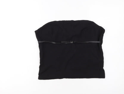 Zara Women Black Strapless Camisole Top Size 16 Slim Fit