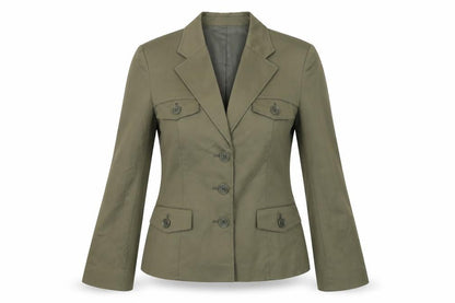 Talbots Petites Green Stretch Blazer Jacket Women's Size 8