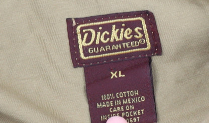Dickies Men Beige XL Cotton Twill Workwear Bomber Jacket