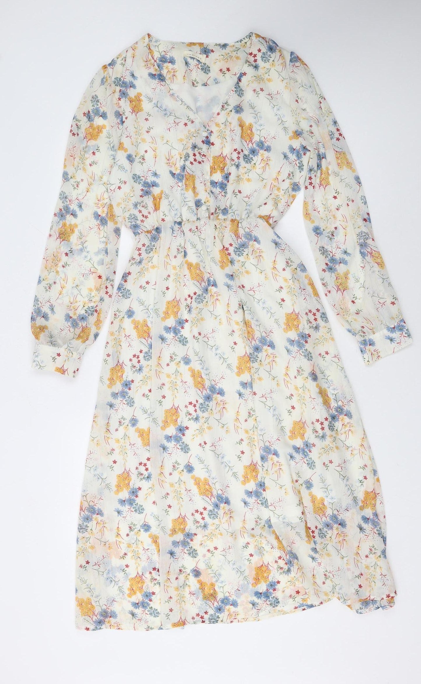 Artlove Women's Multicoloured Floral Midi A-Line Dress Size S
