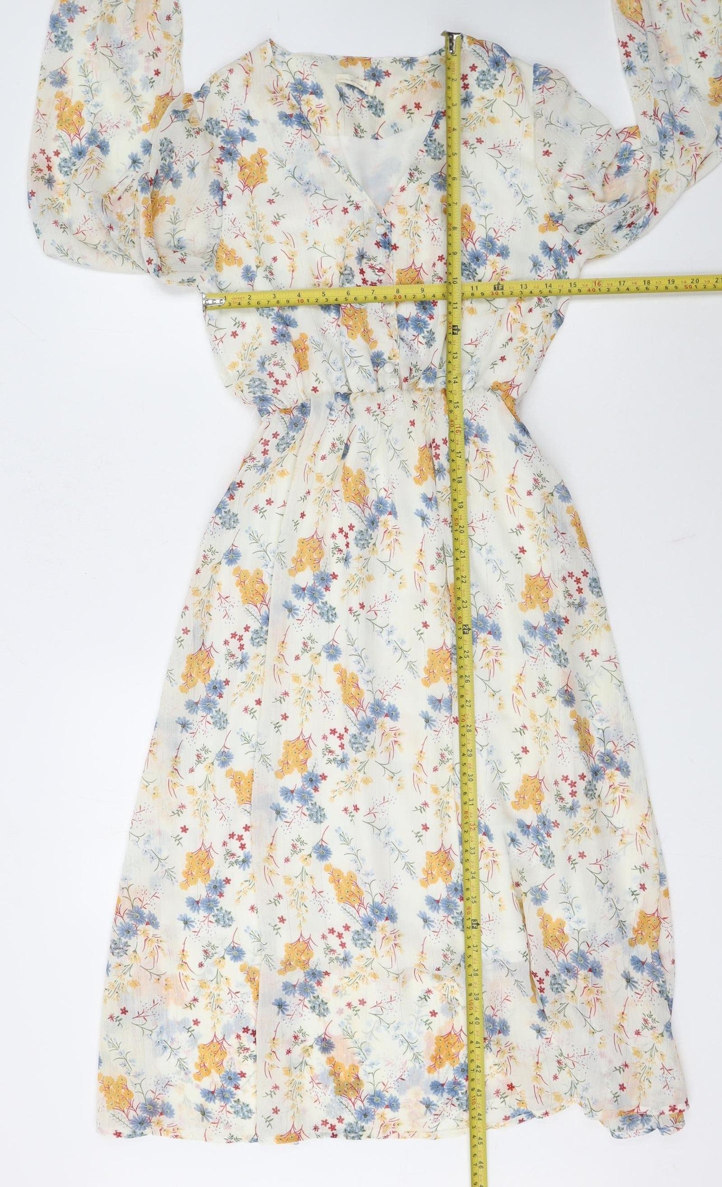 Artlove Women's Multicoloured Floral Midi A-Line Dress Size S