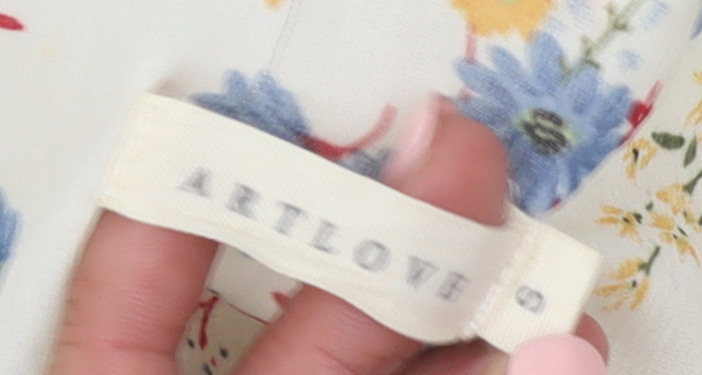 Artlove Women's Multicoloured Floral Midi A-Line Dress Size S