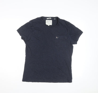 Jack Wills Men's Navy Slim Fit Crew Neck Short Sleeve T-Shirt Size M