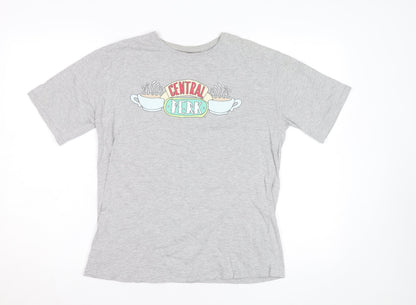 Nasty Gal Women's Grey Friends Central Perk Basic T-Shirt Size 10