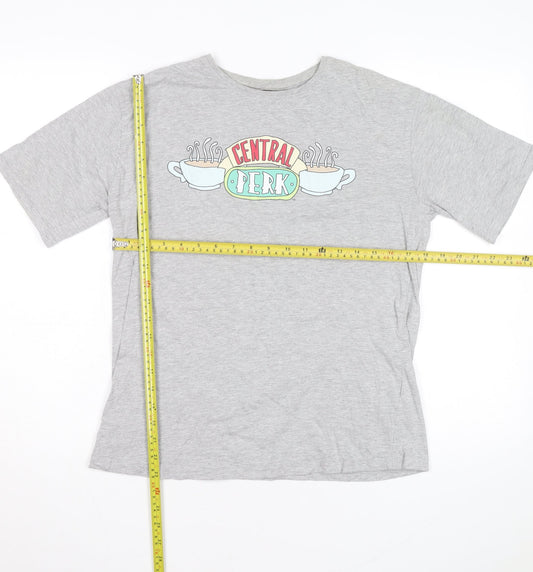 Nasty Gal Women's Grey Friends Central Perk Basic T-Shirt Size 10