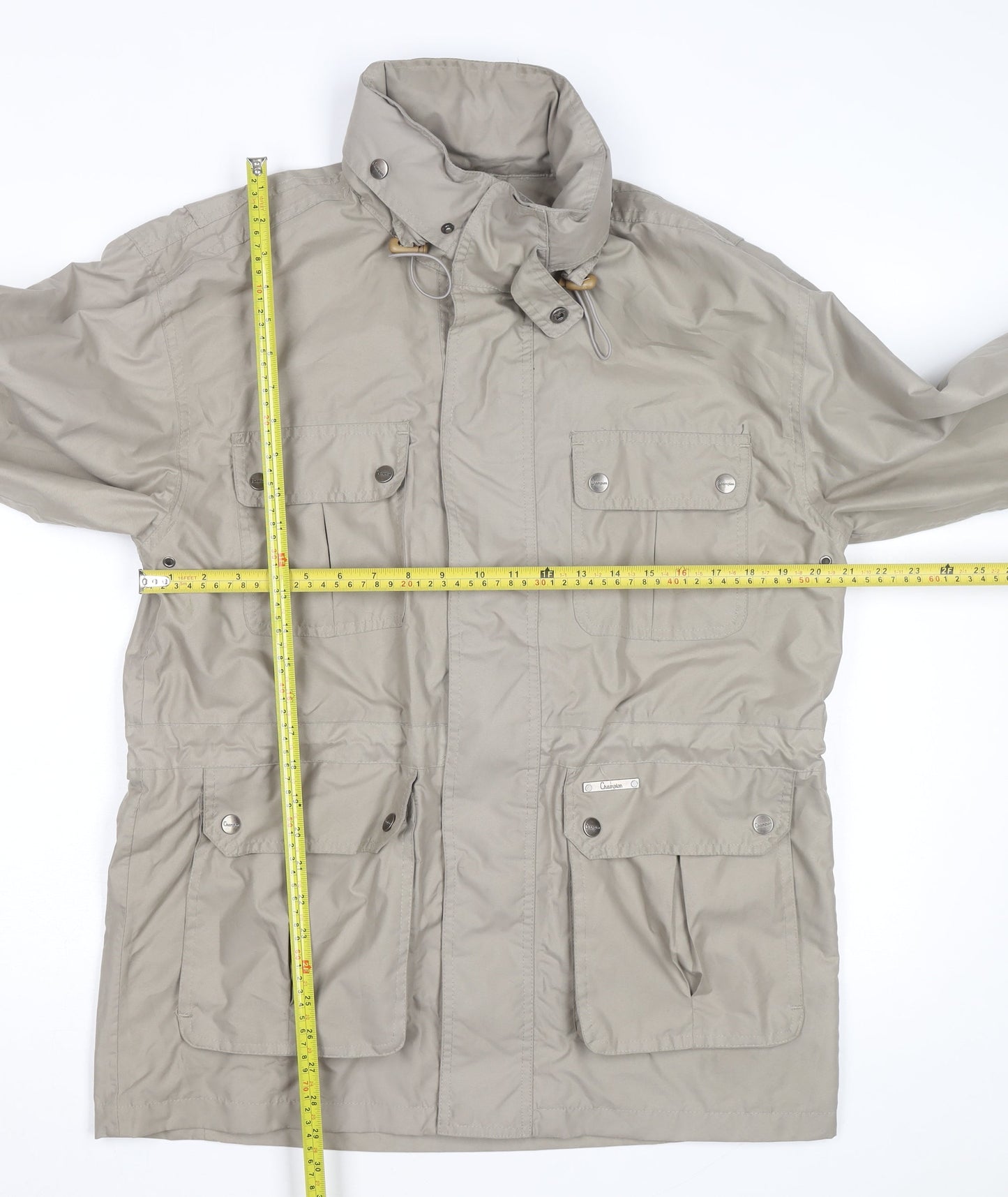 Champion Men's Beige Parka Jacket M Water Resistant Outdoor