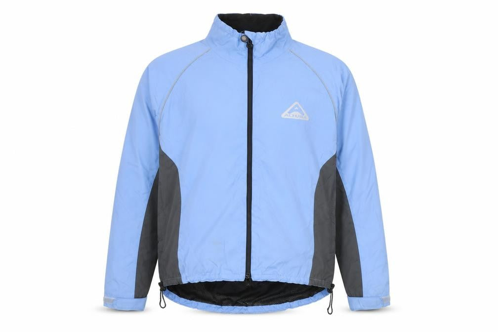 Altura Men’s Blue Windbreaker Cycling Jacket Size S Reflective Pockets