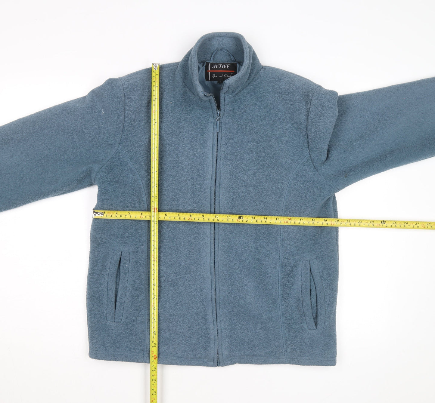 Active Pure and Natural Men's Blue Fleece Full Zip Jacket Size S