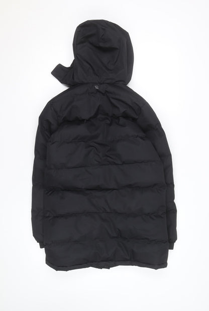Mountain Warehouse Boys Black Hooded Puffer Jacket Coat 11-12 Years Winter Warm