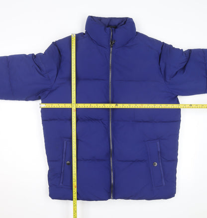 Marks and Spencer Men's Blue Puffer Jacket Size M Winter Thermowarmth