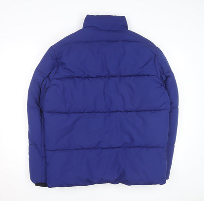 Marks and Spencer Men's Blue Puffer Jacket Size M Winter Thermowarmth