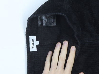 Weekday Women's Black Corduroy Straight Jeans Size 12