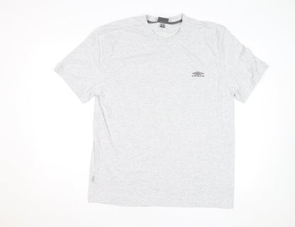Umbro Men's Grey Crew Neck Short Sleeve T-Shirt L