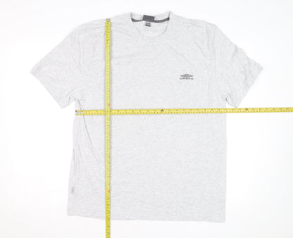 Umbro Men's Grey Crew Neck Short Sleeve T-Shirt L
