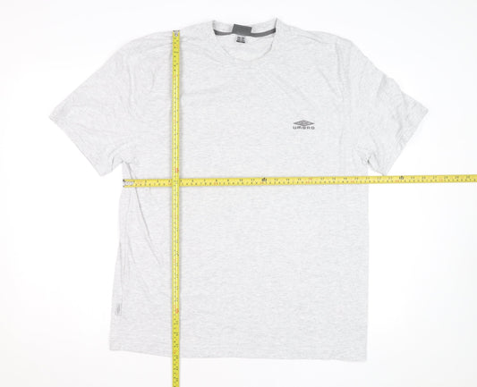 Umbro Men's Grey Crew Neck Short Sleeve T-Shirt L