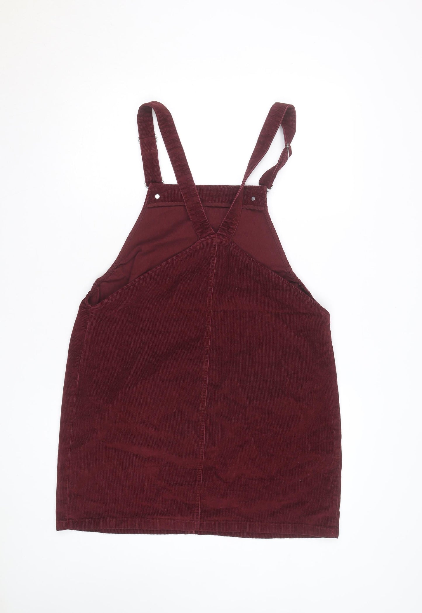 bpc Bonprix Collection Women's Red Corduroy Dungaree Dress Size 14