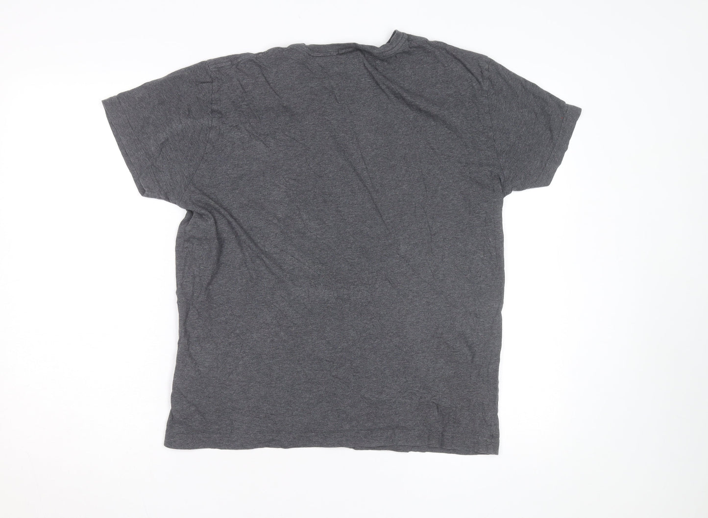 GANT Men's Grey Regular Fit Crew Neck Cotton T-Shirt M