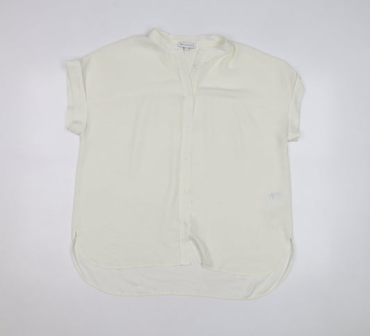 Warehouse Women’s Ivory Short Sleeve Relaxed Blouse Size 16