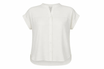 Warehouse Women’s Ivory Short Sleeve Relaxed Blouse Size 16