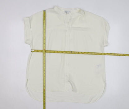 Warehouse Women’s Ivory Short Sleeve Relaxed Blouse Size 16