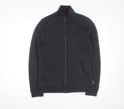 Ted Baker Men's Grey Track Jacket Size M Full Zip Casual Knit