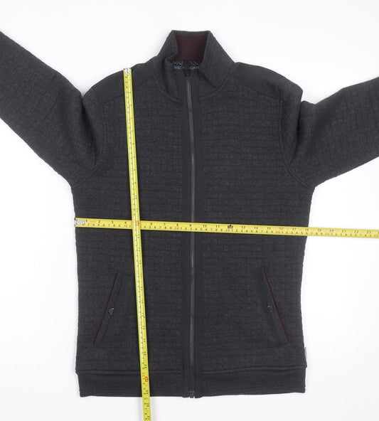 Ted Baker Men's Grey Track Jacket Size M Full Zip Casual Knit