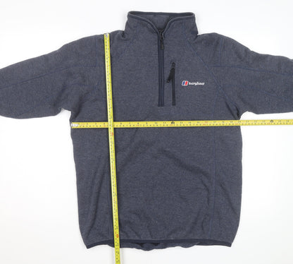 Berghaus Men Blue 1/4 Zip Fleece Pullover Sweatshirt M