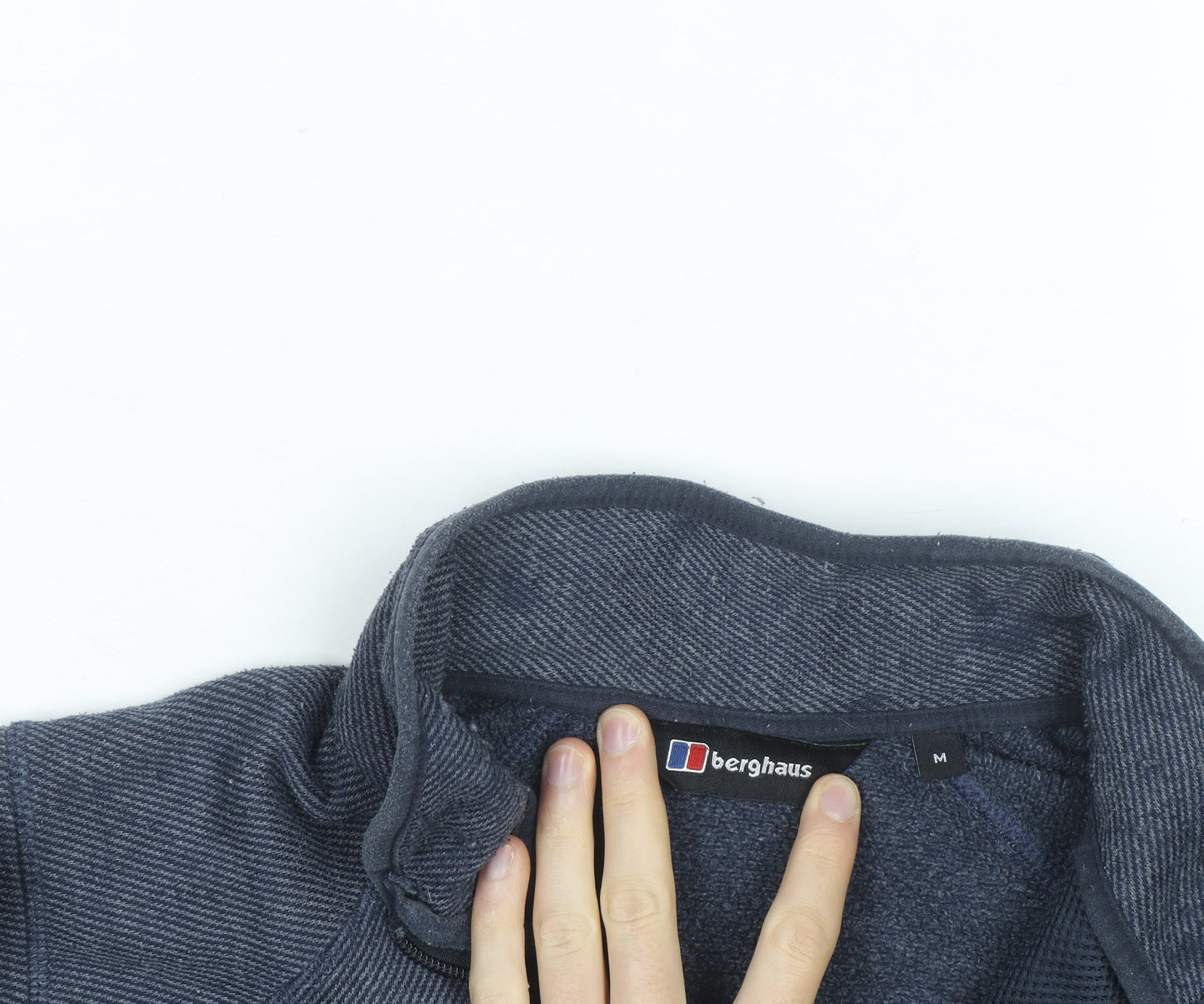 Berghaus Men Blue 1/4 Zip Fleece Pullover Sweatshirt M