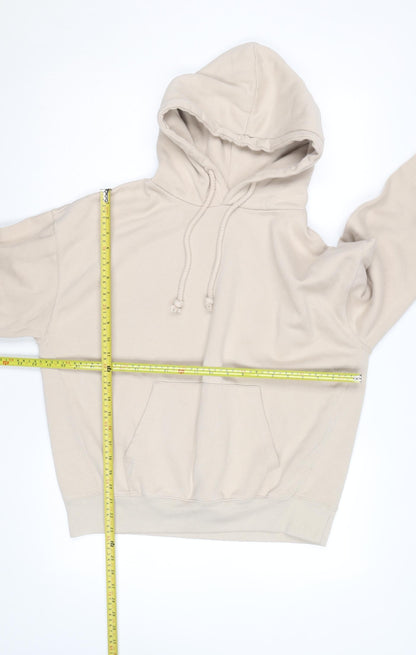 Pull & Bear Unisex Beige Pullover Hoodie Size M Fleece Casual