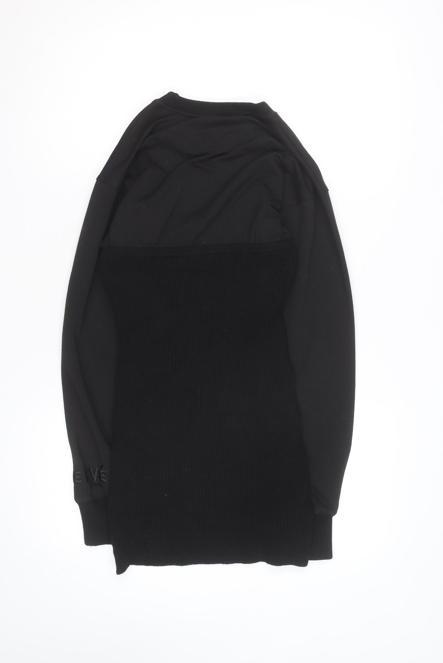 Hervé Léger Women Black Bodycon Long Sleeve Short Dress S